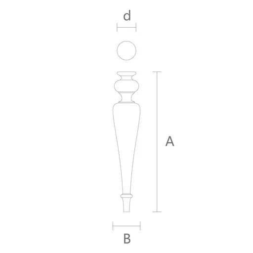 Tapered turned spindle table legs